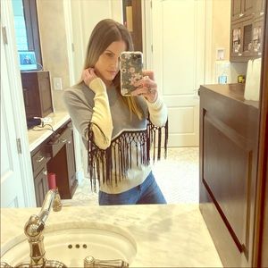 Neiman Marcus Tassle Sweater S EUC